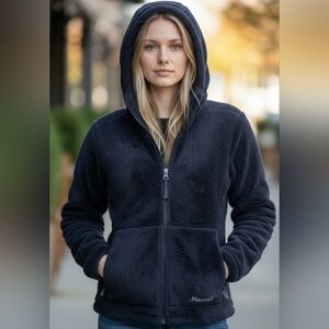 Marmot Black Fleece Hoodie Jacket (JAC26)